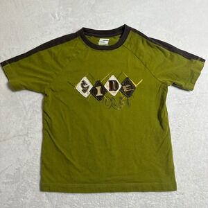 VTG Sideout Kids 8 Shirt Olive Green Y2K Skater Gorpcore Earth Tone Streetwear